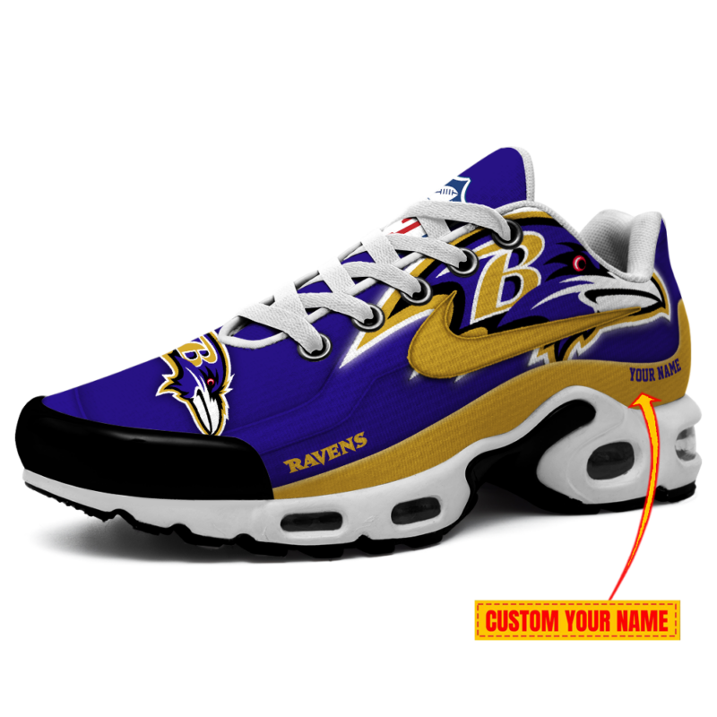 Limited Edition – Customized NFL Baltimore Ravens Air Max Plus Sneakers - Image 2