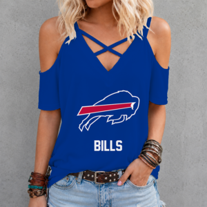 Limited Edition – Customized NFL Buffalo Bills Criss Cross V-Neck Top