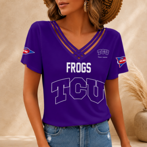 Limited Edition – Customized NCAA Tcu Horned Frogs V-Neck Shirt