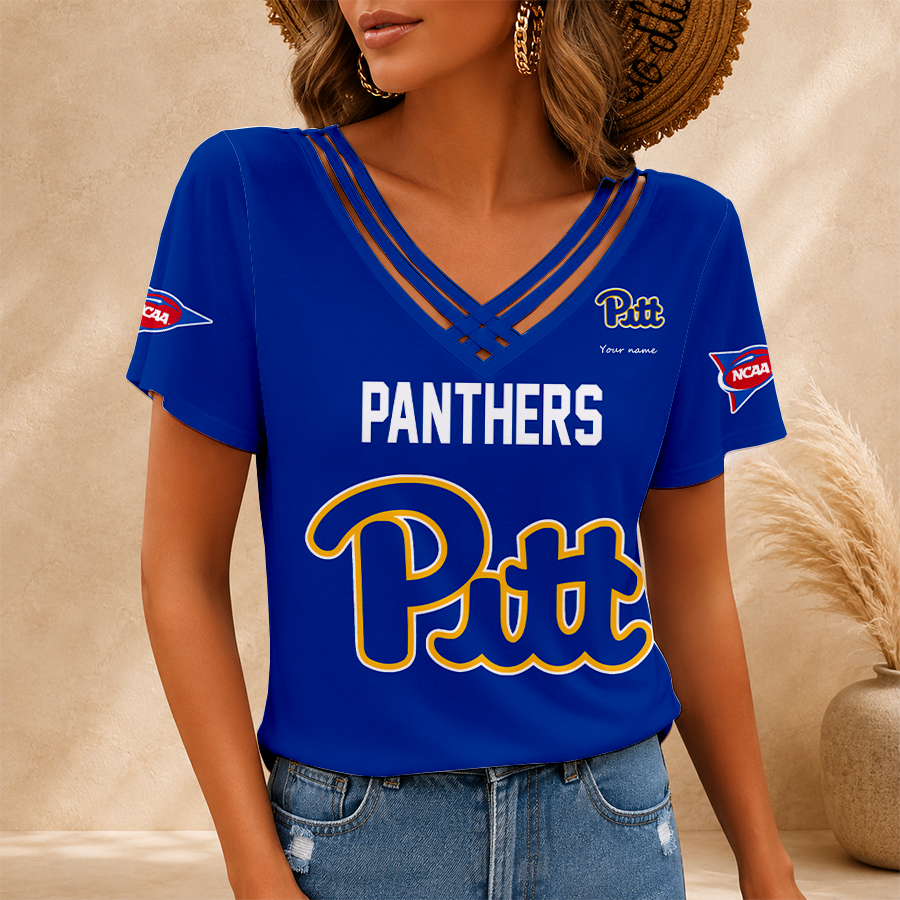 Limited Edition – Customized NCAA Pittsburgh Panthers V-Neck Shirt