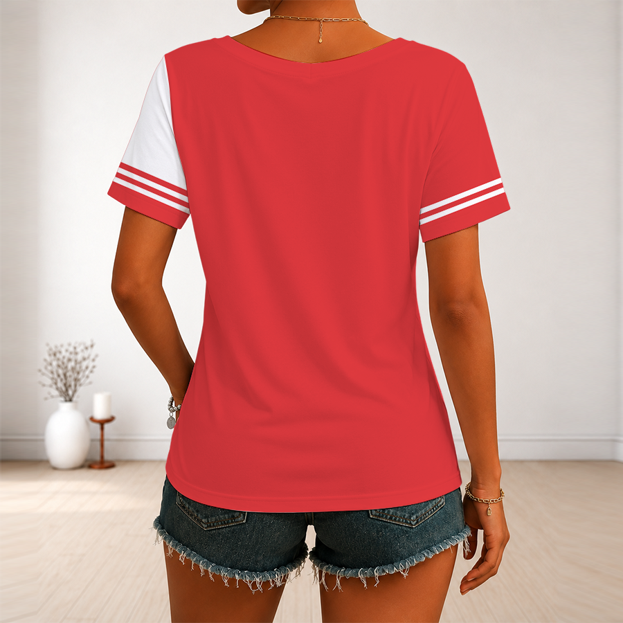 Limited Edition – Customized WNBA Indiana Fever V-Neck Female Shirt - Image 2