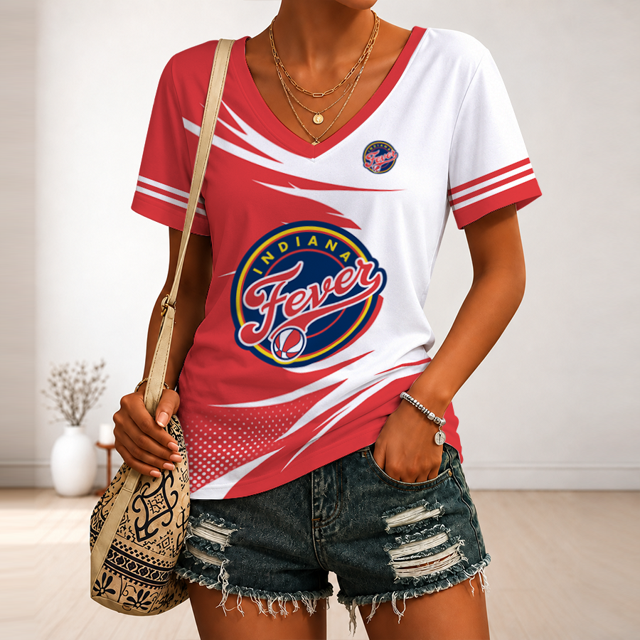 Limited Edition – Customized WNBA Indiana Fever V-Neck Female Shirt