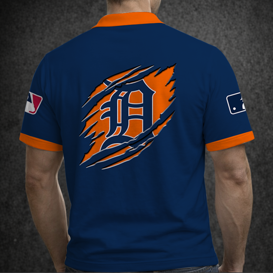 Limited Edition – Customized MLB Detroit Tigers Polo Shirt - Image 2