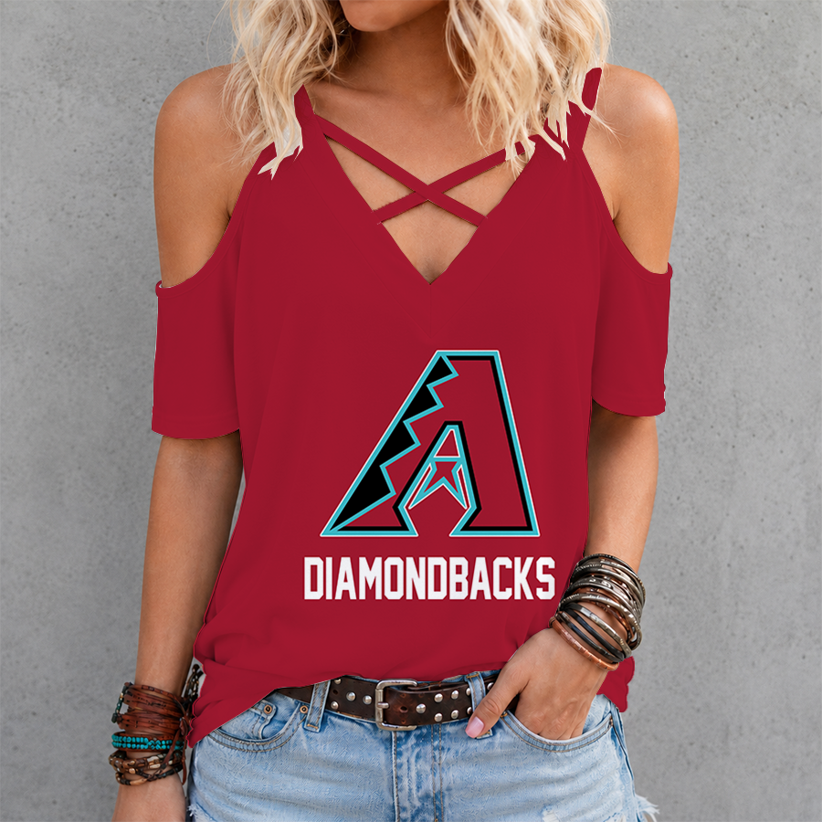 Limited Edition – Customized MLB Arizona Diamondbacks Criss Cross V-Neck Top