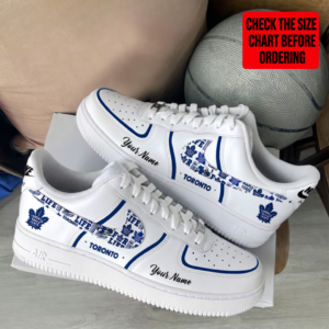 Limited Edition – Customized NHL Toronto Maple Leafs Af1 Shoes