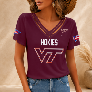 Limited Edition – Customized NCAA Virginia Tech Hokies V-Neck Shirt