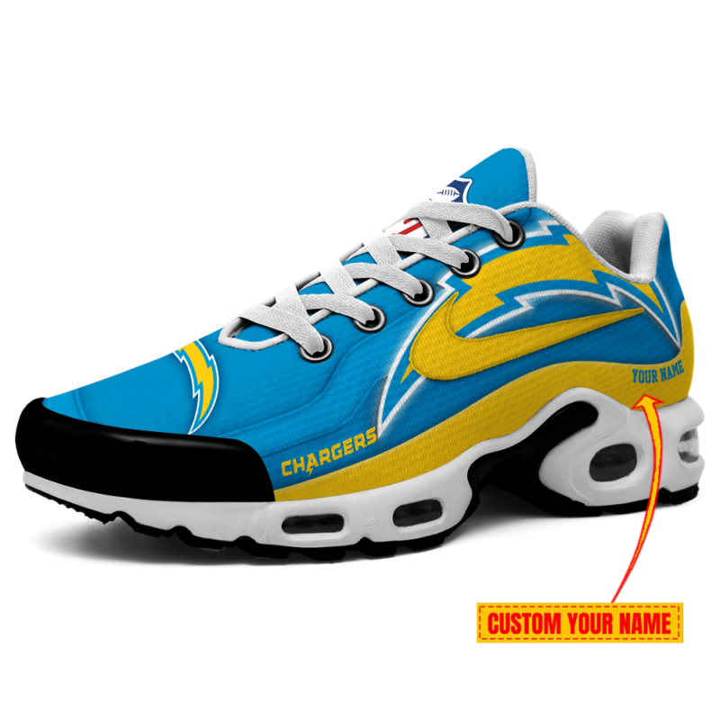 Limited Edition – Customized NFL Los Angeles Chargers Air Max Plus Sneakers - Image 2