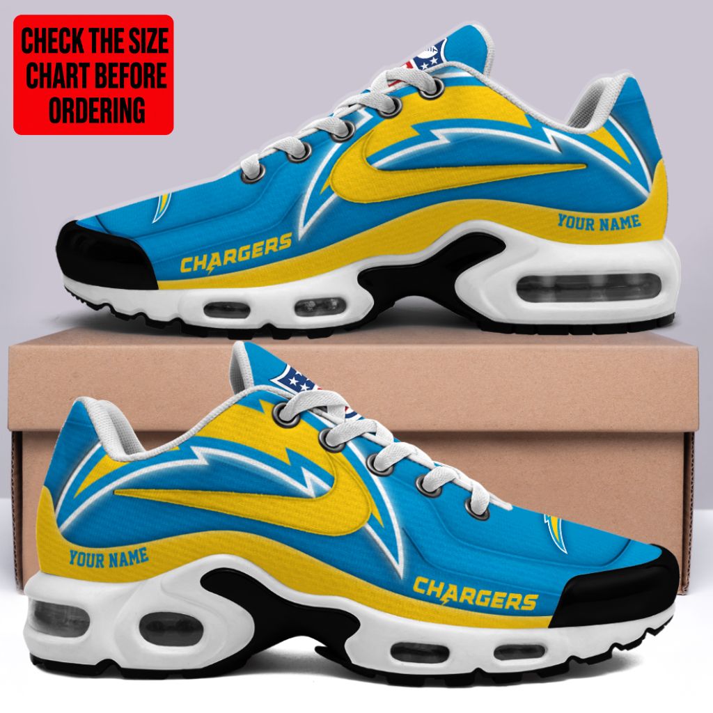 Limited Edition – Customized NFL Los Angeles Chargers Air Max Plus Sneakers