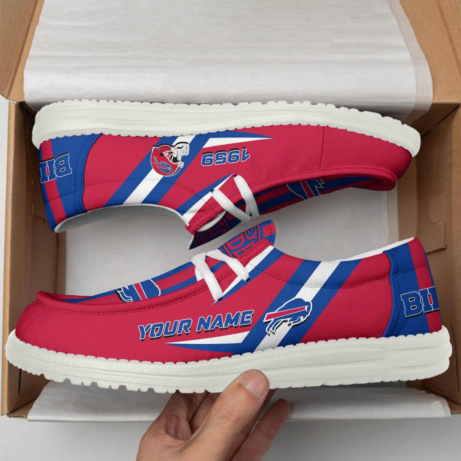 Limited Edition – Customized NFL Buffalo Bills Loafer Shoes - Image 2