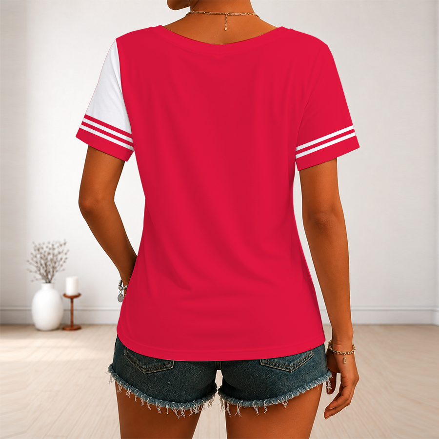 Limited Edition – Customized WNBA Atlanta Dream V-Neck Female Shirt - Image 2