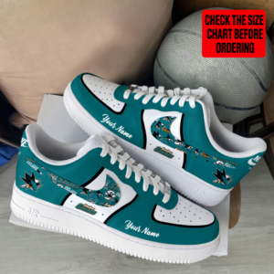 Limited Edition – Customized NHL San Jose Sharks Af1 Shoes