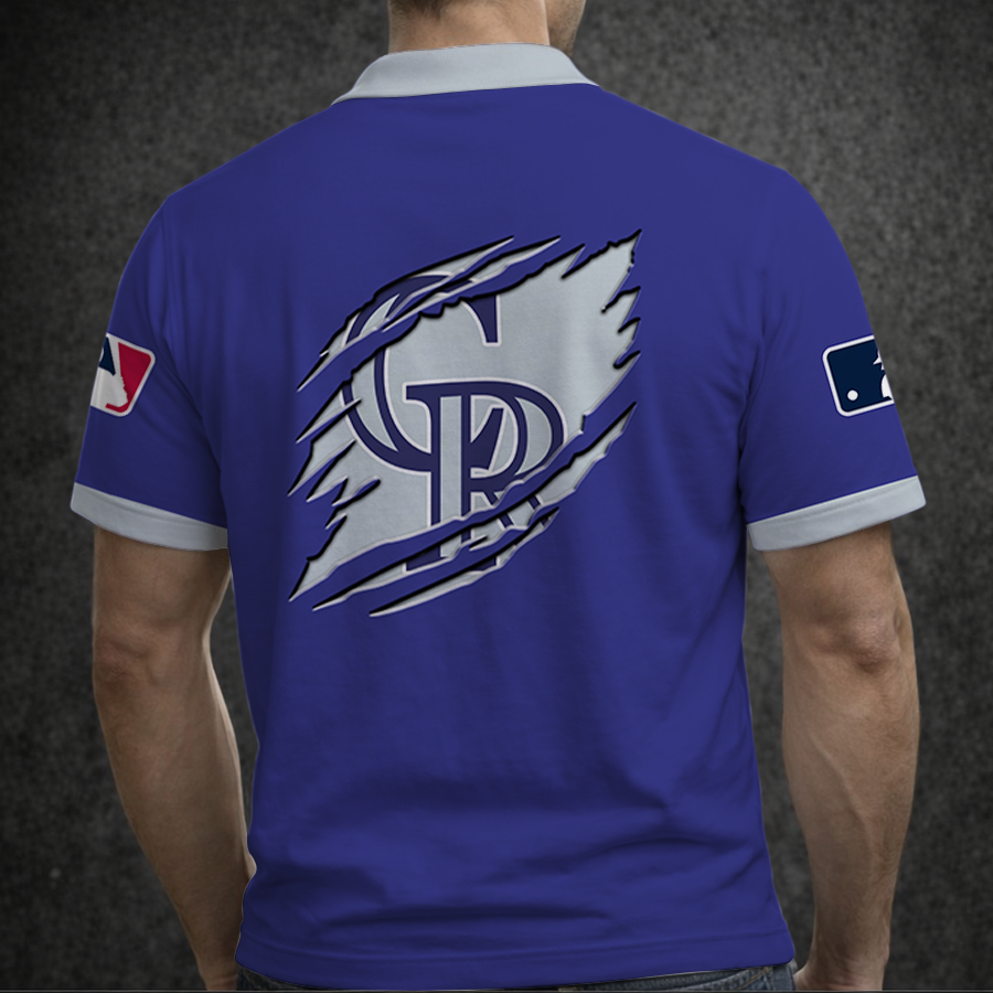 Limited Edition – Customized MLB Colorado Rockies Polo Shirt - Image 2