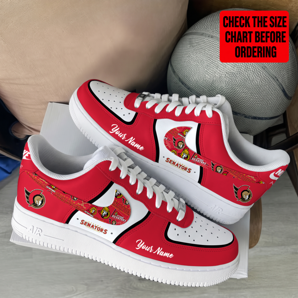 Limited Edition – Customized NHL Ottawa Senators Af1 Shoes