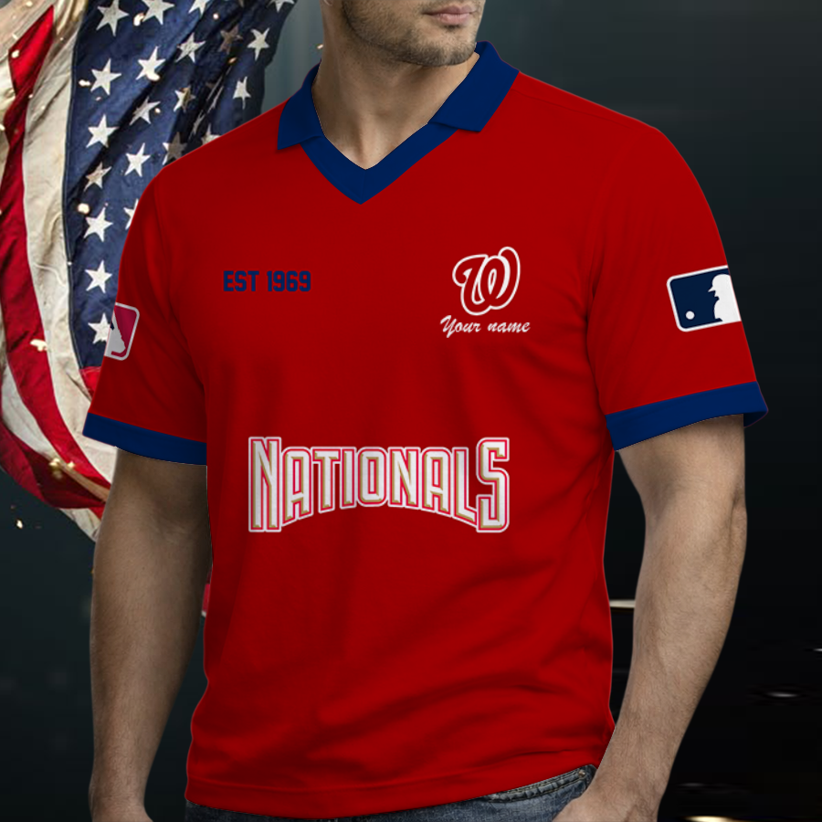 Limited Edition – Customized MLB Washington Nationals Polo Shirt