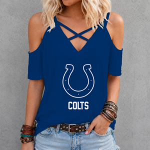 Limited Edition – Customized NFL Indianapolis Colts Criss Cross V-Neck Top