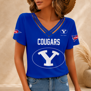 Limited Edition – Customized NCAA Byu Cougars V-Neck Shirt