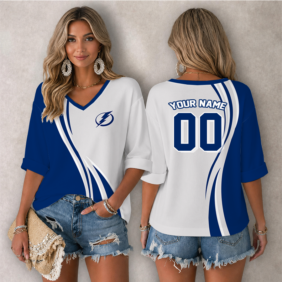Limited Edition – Customized NHL Tampa Bay Lightning Women’s Heart V-Neck Long Sleeve Shirt