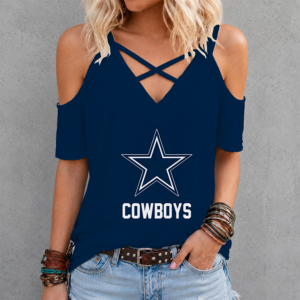 Limited Edition – Customized NFL Dallas Cowboys Criss Cross V-Neck Top