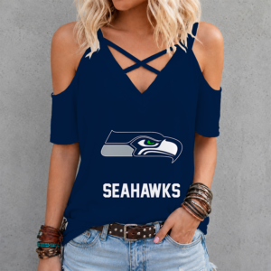 Limited Edition – Customized NFL Seattle Seahawks Criss Cross V-Neck Top