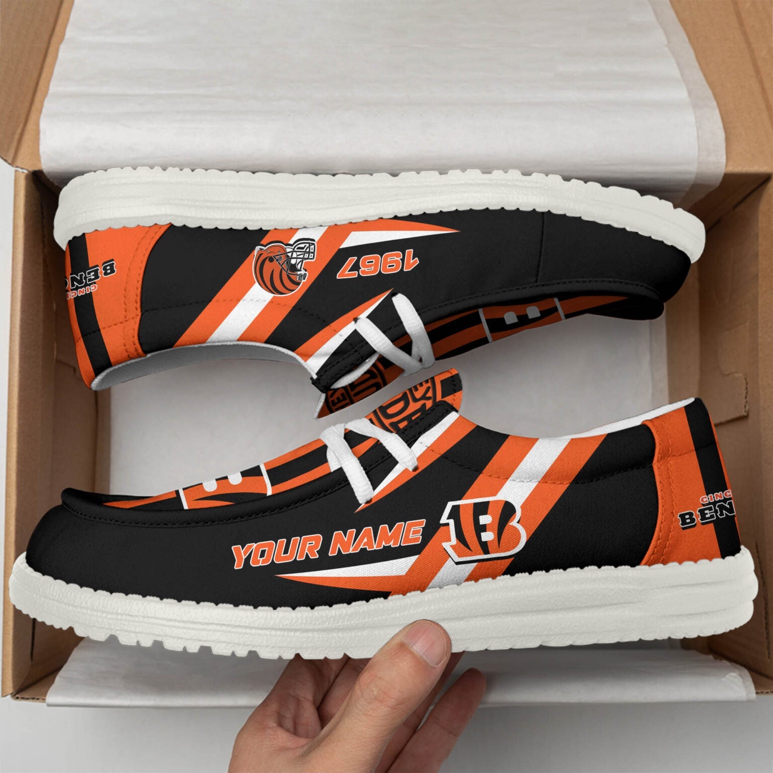 Limited Edition – Customized NFL Cincinnati Bengals Loafer Shoes - Image 2