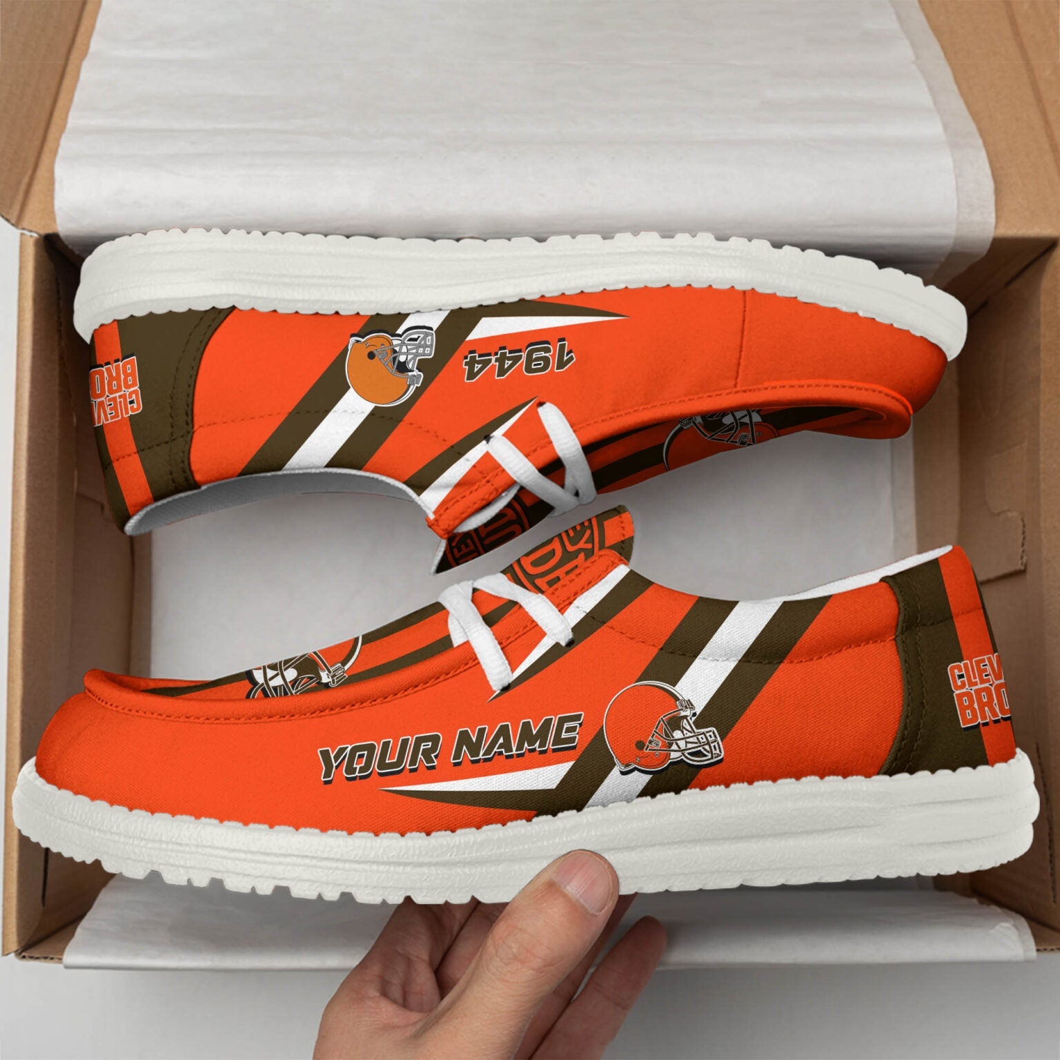 Limited Edition – Customized NFL Cleveland Browns Loafer Shoes - Image 2