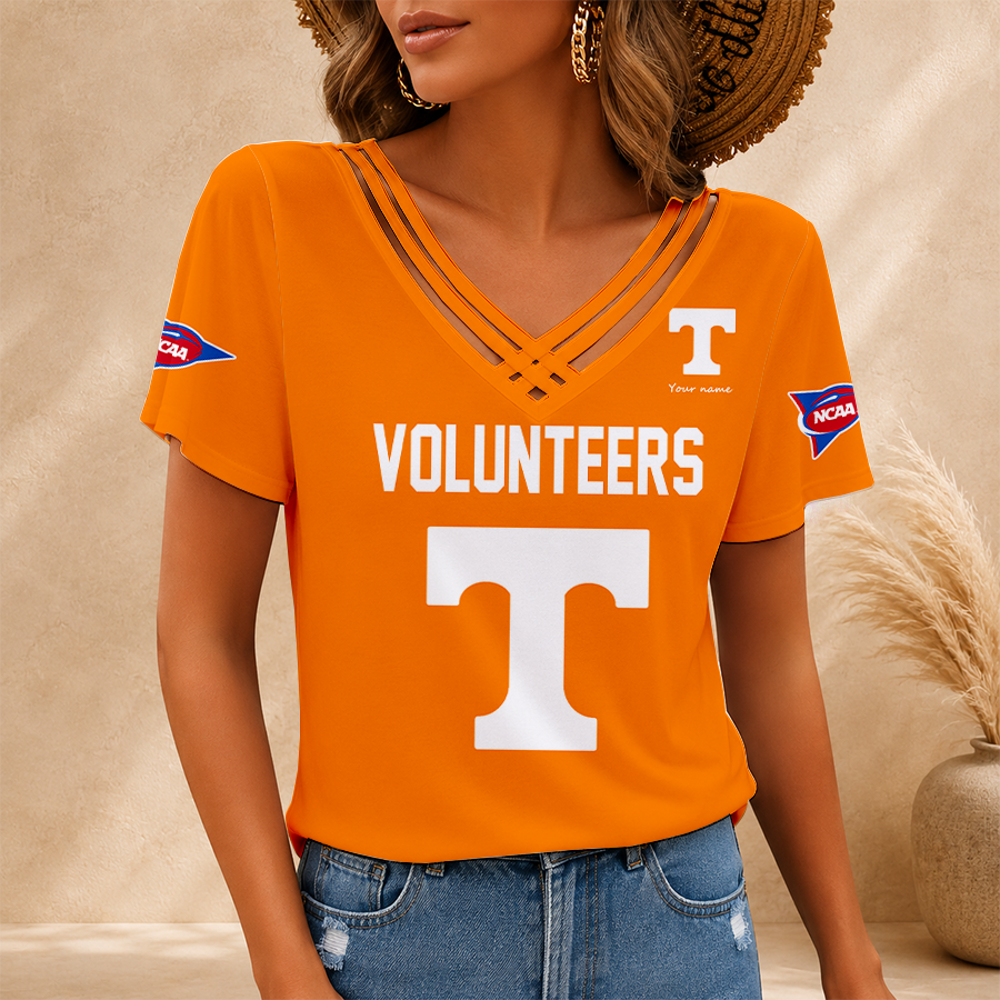 Limited Edition – Customized NCAA Tennessee Volunteers V-Neck Shirt