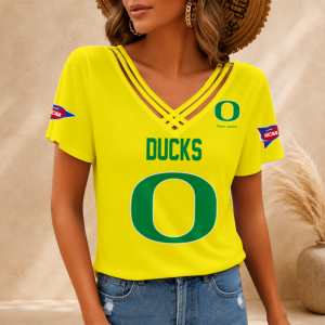 Limited Edition – Customized NCAA Oregon Ducks V-Neck Shirt
