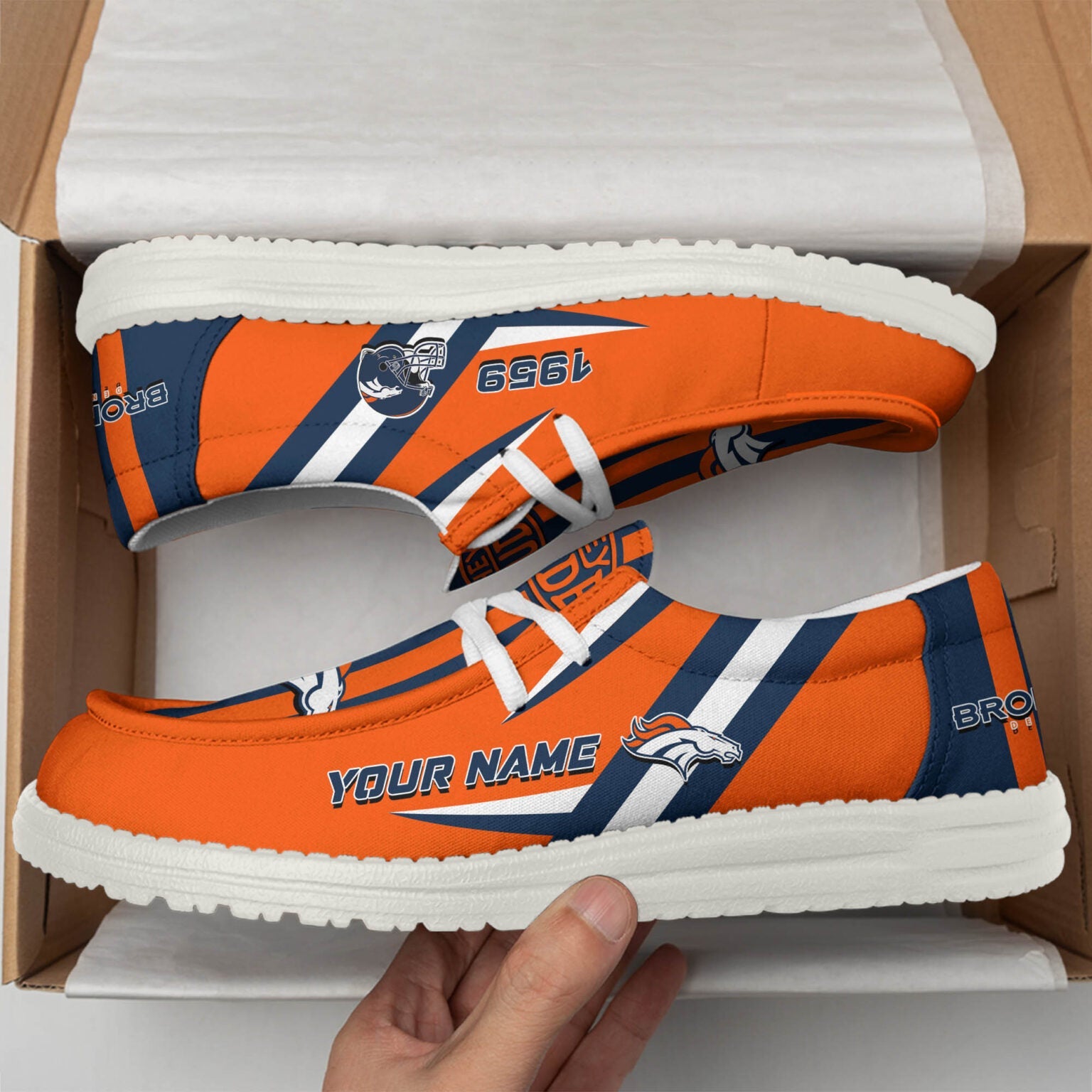 Limited Edition – Customized NFL Denver Broncos Loafer Shoes - Image 2