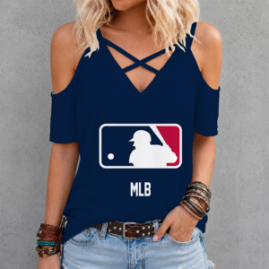 Limited Edition – Customized MLB Major League Baseball Criss Cross V-Neck Top