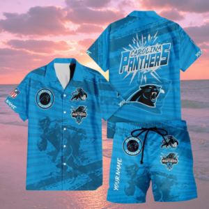 Limited Edition – Customized NFL Carolina Panthers Unisex Hawaiian Shirt & Shorts Set