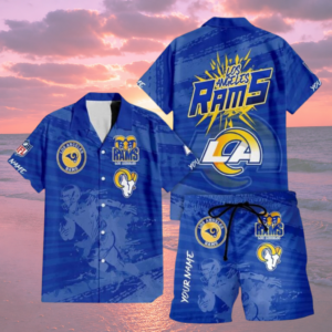 Limited Edition – Customized NFL Los Angeles Rams Unisex Hawaiian Shirt & Shorts Set