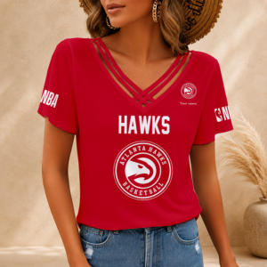 Limited Edition – Customized NBA Atlanta Hawks V-Neck Shirt