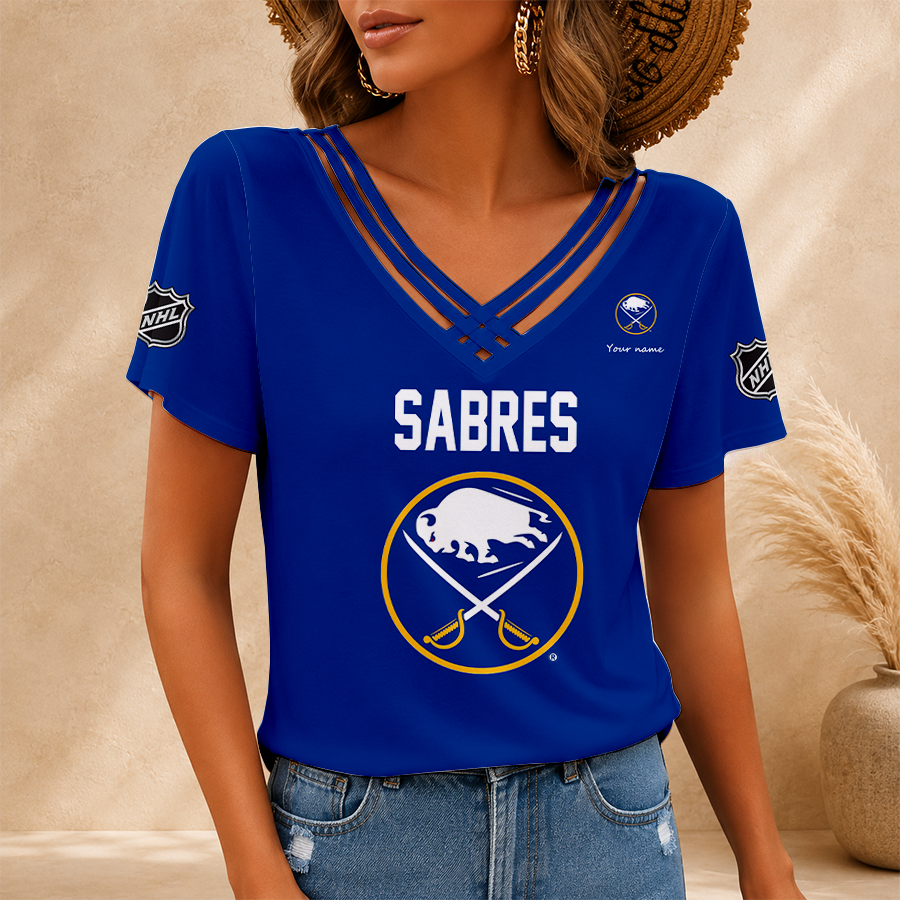 Limited Edition – Customized NHL Buffalo Sabres V-Neck Shirt