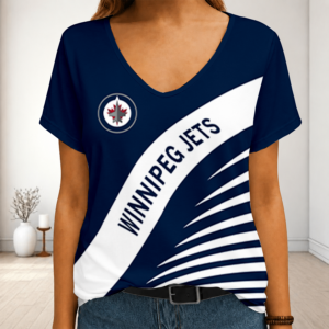 Limited Edition – Customized NHL Winnipeg Jets V-Neck Female Shirt