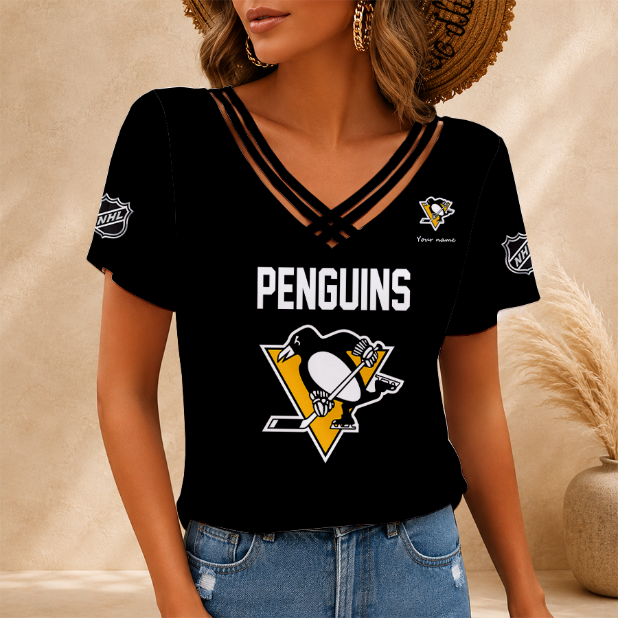Limited Edition – Customized NHL Pittsburgh Penguins V-Neck Shirt