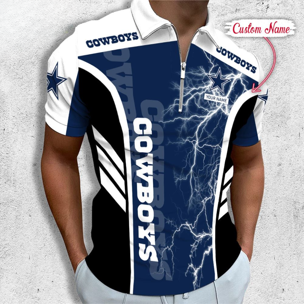 Limited Edition – Customized NFL Dallas Cowboys Zip Polo Shirt