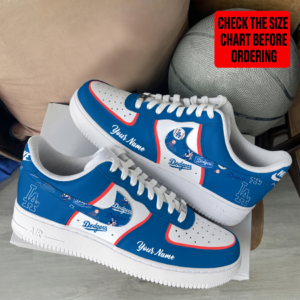 Limited Edition – Customized MLB Los Angeles Dodgers Af1 Shoes