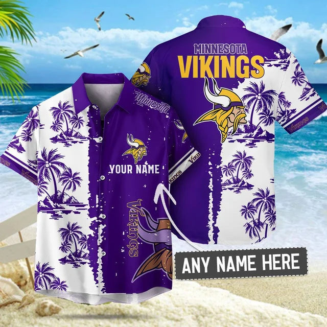 Limited Edition – Customized NFL Minnesota Vikings Unisex Hawaiian Shirt & Shorts Set