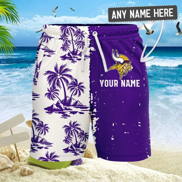 Limited Edition – Customized NFL Minnesota Vikings Unisex Hawaiian Shirt & Shorts Set - Image 2