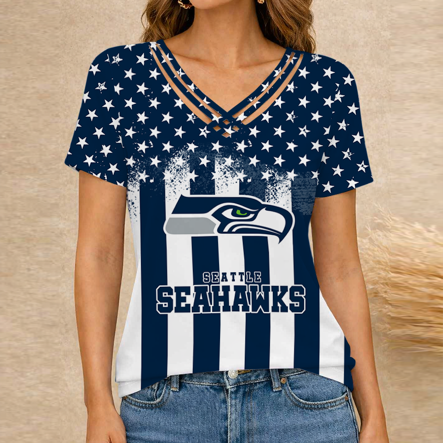 Limited Edition – Customized NFL Seattle Seahawks V-Neck Shirt