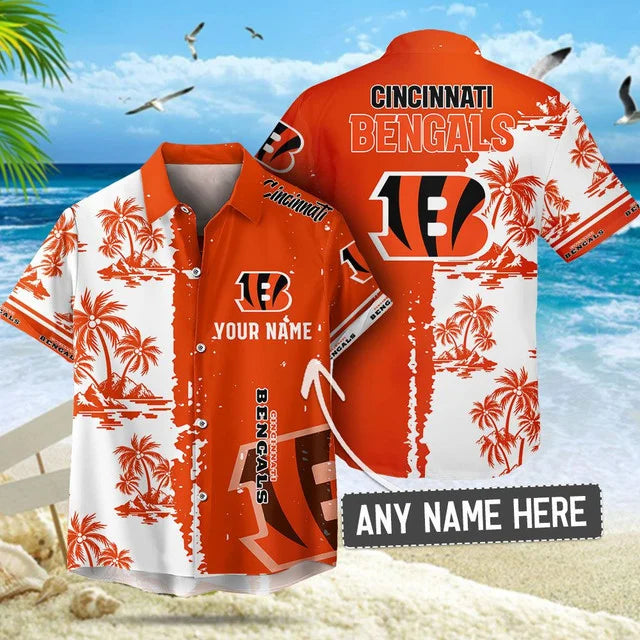 Limited Edition – Customized NFL Cincinnati Bengals Unisex Hawaiian Shirt & Shorts Set