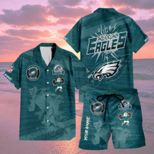 Limited Edition – Customized NFL Philadelphia Eagles Unisex Hawaiian Shirt & Shorts Set