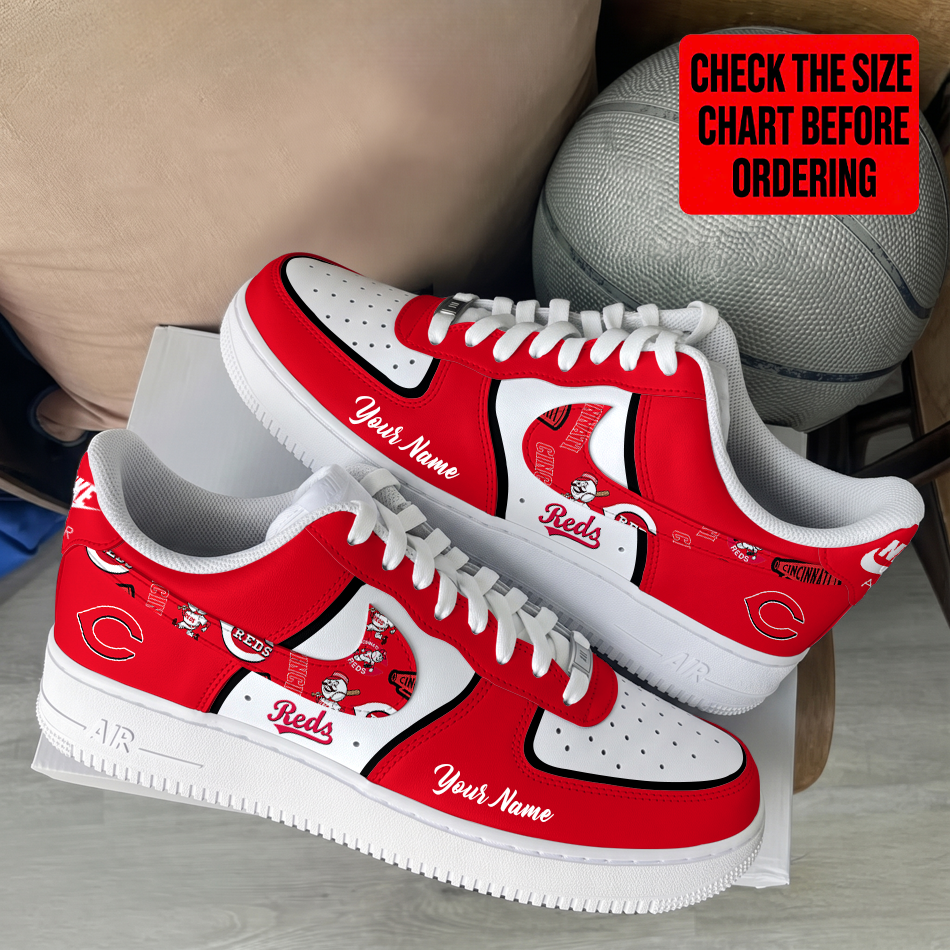 Limited Edition – Customized MLB Cincinnati Reds Af1 Shoes