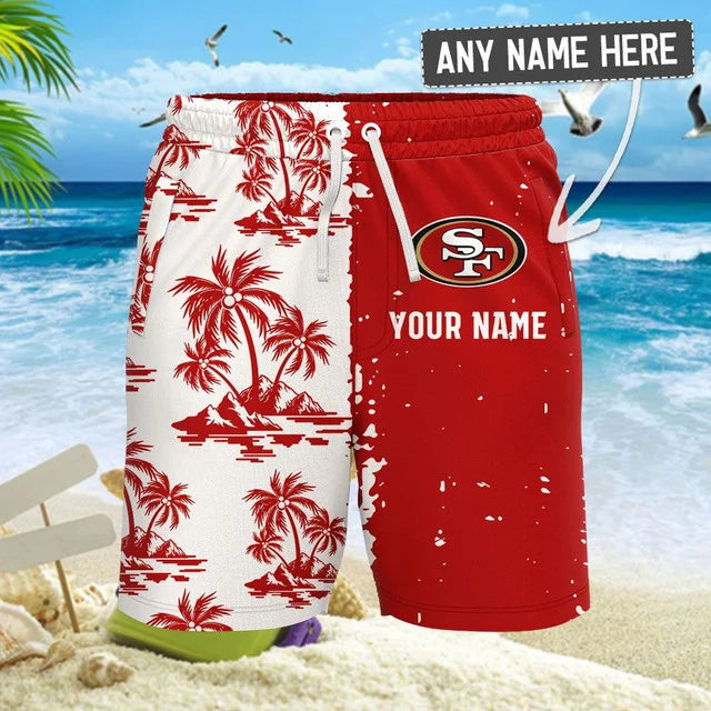Limited Edition – Customized NFL San Francisco 49Ers Unisex Hawaiian Shirt & Shorts Set - Image 2