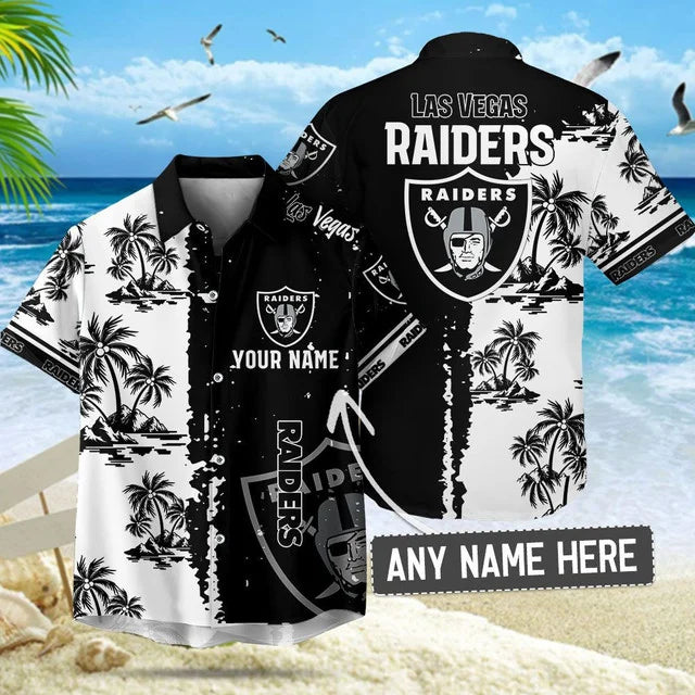 Limited Edition – Customized NFL Las Vegas Raiders Unisex Hawaiian Shirt & Shorts Set