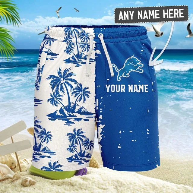Limited Edition – Customized NFL Detroit Lions Unisex Hawaiian Shirt & Shorts Set - Image 2
