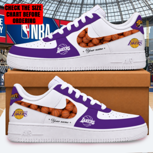 Limited Edition – Customized NBA Los Angeles Lakers Af1 Shoes