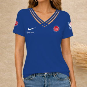 Limited Edition – Customized NBA Detroit Pistons V-Neck Shirt