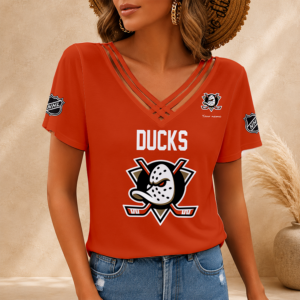 Limited Edition – Customized NHL Anaheim Ducks V-Neck Shirt