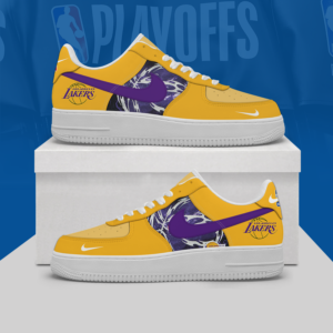 Limited Edition – Customized NBA Los Angeles Lakers Af1 Shoes